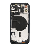 Tapa trasera con puerto de carga flex y piezas pequenas iPhone 12 (Negro) OEM