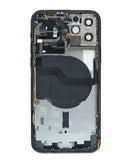 Marco trasero original iPhone 12 Pro con componentes preinstalados para reparación en Quetzaltenango.