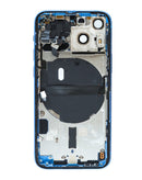 Marco trasero de iPhone 13 Mini color azul con componentes preinstalados de calidad A, disponible en Warranty Product Xela en Quetzaltenango.
