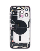 Tapa trasera morado oscuro para iPhone 14 Pro Max con puerto de carga, pieza de reparación.