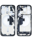 Tapa trasera iPhone 15 Pro titanio negro con puerto de carga y cable flex. Componente de reemplazo.