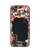 Tapa trasera Cosmic Orange para iPhone 17 Pro Max, con puerto de carga flex y piezas pequeñas.