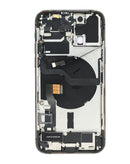 Tapa trasera grafito para iPhone 12 Pro con puerto de carga flex. Reemplazo de pieza original.