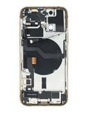 Tapa trasera dorada OEM para iPhone 12 Pro con puerto de carga flex y partes pequeñas.