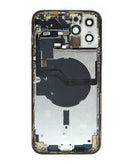 Compra en Xela Quetzaltenango la tapa trasera con componentes pequeños preinstalados OEM para iPhone 12 Pro Max en color oro.