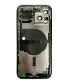 Tapa trasera con componentes pequeños preinstalados para iPhone 13 en Quetzaltenango, ideal para reparaciones de teléfonos en Xela.