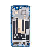 Pantalla OLED azul con marco para Nothing Phone 4A, ideal para reparación, calidad Premium.