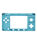 Carcasa de marco intermedio para Nintendo 3DS en color turquesa, ideal para reparación y recambio.