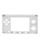 Carcasa intermedia blanca para Nintendo 3DS, repuesto para reparación, vista frontal detallada.