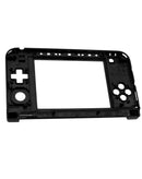 Marco central azul para Nintendo 3DS XL, pieza de repuesto para reparación, con detalles de botones y pantalla.