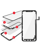 Vidrio frontal OCA Master con marco, long touch y OCA preinstalado iPhone 11 Pro Max (4in1)