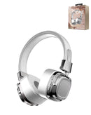 Auriculares supraaurales inalámbricos CHROME blancos, diseño elegante, almohadillas suaves, diadema ajustable, SlowBack.