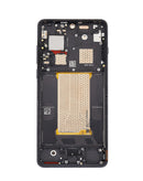 Pantalla OLED OnePlus 13 negra con marco, repuesto premium para reparación.