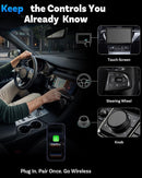 Adaptador inalámbrico Ottocast CarPlay y Android Auto con espejo de pantalla, conectividad para accesorios de auto.