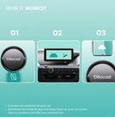 Ottocast P3 Pro AI Box para auto, color negro, con puertos USB y HDMI, en un fondo blanco.