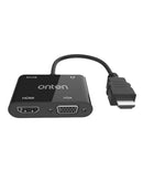 Expansor HDMI 4in1 Onten para HDMI, VGA, USB 3.0 y audio en Quetzaltenango.