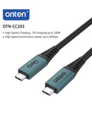 Puerto de carga Onten USB 4 USB C-C de 100W y 40gbps en SlowBack Quetzaltenango.