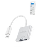 Lector de tarjetas USB 2.0 Onten, compacto, para tarjetas microSD, SD y TF, en elegante color negro.