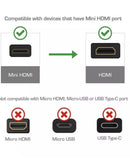 Adquiere el adaptador convertidor Mini HDMI macho a HDMI hembra en Quetzaltenango.
