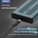 Estacion de acoplamiento USB Onten con gabinete SSD incorporado