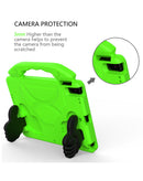 Funda con soporte portátil para niños en Quetzaltenango, ideal para iPad y con diseño verde.