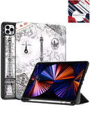 Protege tu iPad Air 13 2024 o iPad Pro 12.9 con estilo antiguo con esta funda de diseño de la Torre Eiffel en Quetzaltenango.
