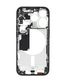 Marco central negro para iPhone 15 Pro, pieza de repuesto para reparación de frame.