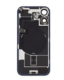 Tapa trasera negra para iPhone 17 con marco, flex de carga NFC y potente imán MagSafe.