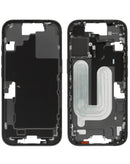 Marco medio negro iPhone 17 con pequeñas piezas, OEM, para reparación, versión internacional.