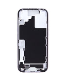 Marco medio OEM Pull A Grade para iPhone 17 color lavanda, International Version, con piezas pequeñas.