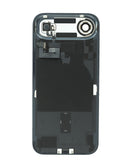 Tapa trasera dorada clara con marco, cable flex y magnet MagSafe para iPhone Air.