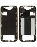 Marco medio blanco para iPhone Air con piezas pequeñas y conectores, ideal para reparación de pantalla o chasis.