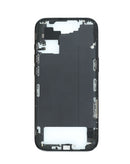 Marco medio iPhone Air Space Black con piezas pequeñas, ideal para reparación de pantalla y chasis.