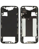 Marco intermedio azul cielo para iPhone Air con piezas pequeñas, ideal para reparación de pantalla.