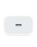 Adaptador de corriente USB-C SlowBack de 20W blanco, compacto y potente para carga rápida de dispositivos electrónicos.