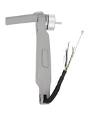 Brazo delantero izquierdo de repuesto para DJI Air 2S, gris oscuro, con motor y hélices.