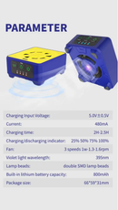 Ventilador con enfriamiento y curado UV Mechanic 3W 3 en 1