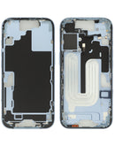 Marco medio con partes pequeñas para iPhone 17 en color azul niebla, ideal para reparación de chasis.