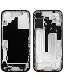 Marco central blanco para iPhone 17 con piezas pequeñas, ideal para reparación y reemplazo.