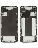 Marco central azul cielo para iPhone Air con pequeñas piezas, ideal para reparación y reemplazo.