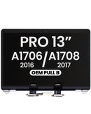 Pantalla LCD plateada completa para MacBook Pro 13 A1706 (2016) y A1708 (2017), lista para reparación.