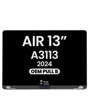 Pantalla LCD de MacBook Air 13" (A3113, 2024) color Space Gray, bajo PPLCD.