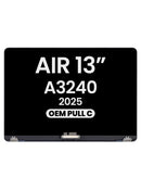 Pantalla LCD OEM MacBook Air 13" A3240 (Early 2025) color Midnight, para reparación.