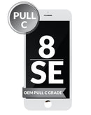 Pantalla LCD blanca iPhone 8 / SE (2020/2022) con placa de acero para reparación, BajoPPLCD.