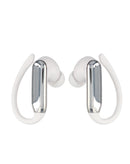 Auriculares inalámbricos deportivos PERFORM plateados, resistentes al agua IPX5, ideales para ejercicio.
