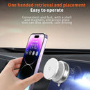 Soporte magnético blanco Ultra Vacuum para auto con ventosa, ideal para teléfonos móviles y navegación GPS.