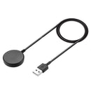Cargador inalámbrico negro de 1 metro para Samsung Galaxy Watch, ideal como repuesto para cargar tu smartwatch.