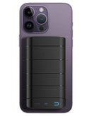 Power bank magnético inalámbrico Msafe A48 negro de 6000 mAh, cargador portátil para celulares.