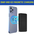 Power bank magnético inalámbrico Msafe A48 negro de 6000 mAh, cargador portátil para celulares.