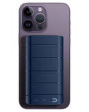 Power bank magnético inalámbrico Msafe A48 azul de 6000 mAh, cargador portátil para celular con carga rápida.